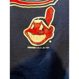 Vintage Cleveland Indians Starter‎ Crewneck Sweatshirt 1995 XLarge Navy Blue